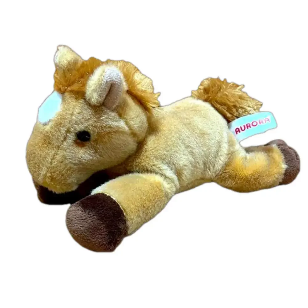 Aurora World Mini Flopsie Prancer Plush Toy 8in Tan Horse Stuffed Animal